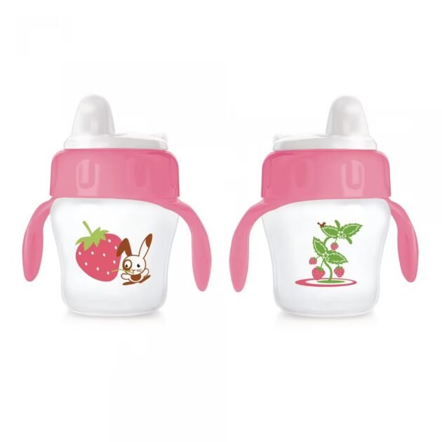 Avent Desenli Magic Damlatmaz Bardak 200 Ml Yumuşak Uçlu - Pembe - Image 2