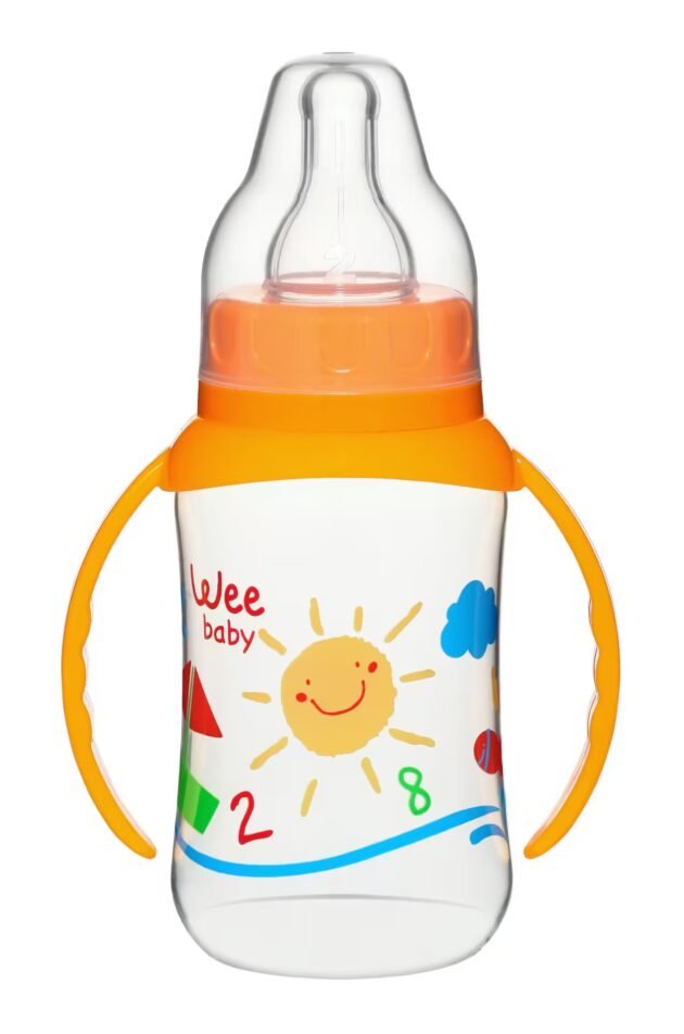 Wee Baby Silikon Kiraz Uçlu Kulplu Pp Biberon 150Cc - Image 2