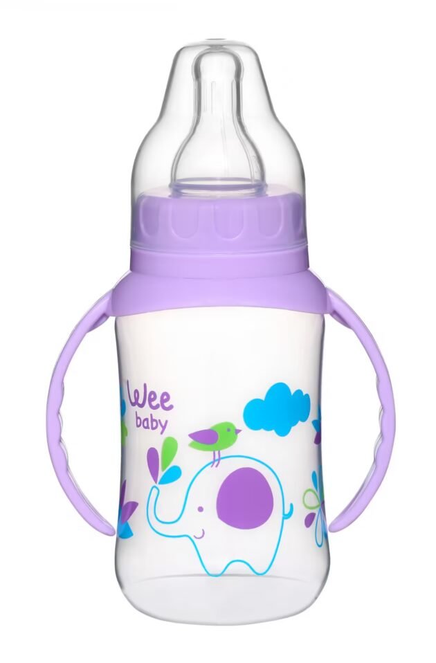 Wee Baby Silikon Kiraz Uçlu Kulplu Pp Biberon 150Cc - Image 3