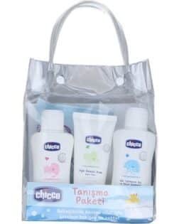 Chicco 5 Parça Tanışma Seti Şeffaf Çantalı - Mavi