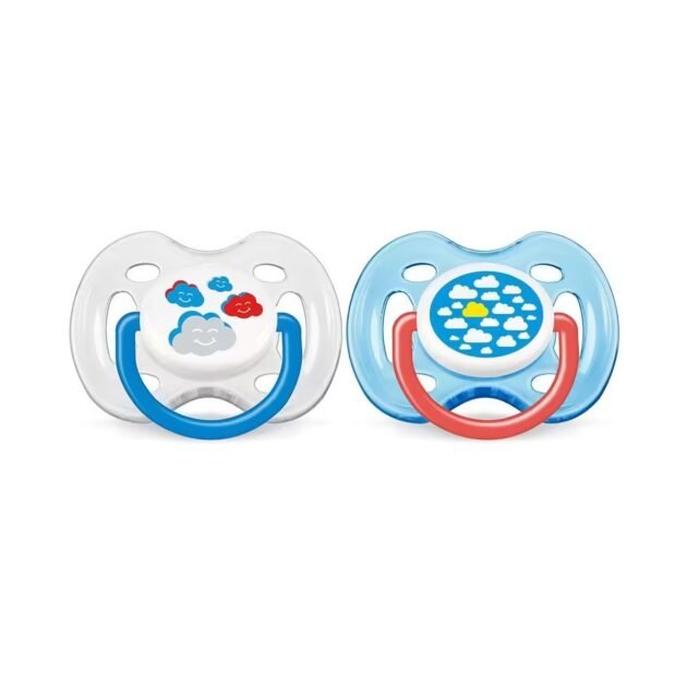 Avent 0% BPA Yalanci Emzik 0-6 ay Desenli 2'li