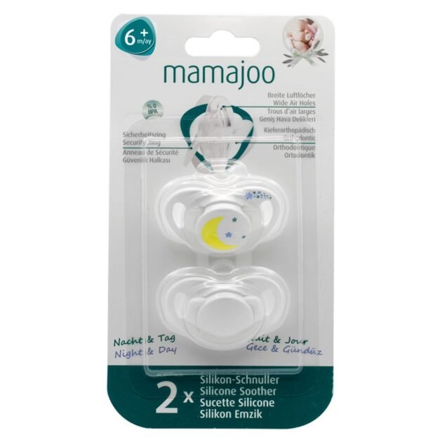 Mamajoo Silikon Ortodontik İkili Emzik Gece - Gündüz / 6 Ay + - Image 7