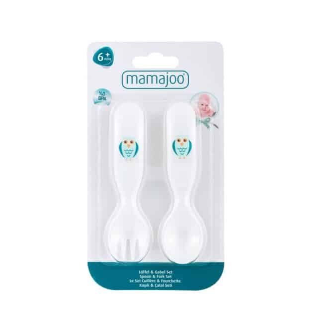 Mamajoo Desenli Kaşık &Amp; Çatal Seti / Beyaz Baykuş - Image 2