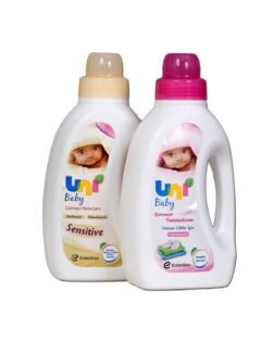 Uni Baby Sensitive Bebek Çamaşır Deterjanı 1500 ml + Bebek Çamaşır Yumuşatıcısı 1500 ml