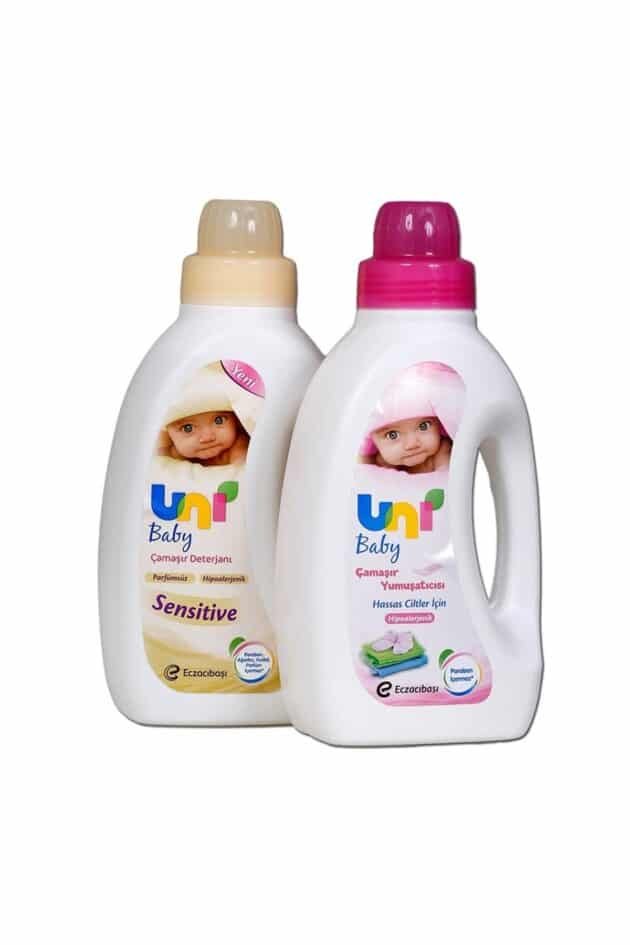 Uni Baby Sensitive Bebek Çamaşır Deterjanı 1500 Ml + Bebek Çamaşır Yumuşatıcısı 1500 Ml