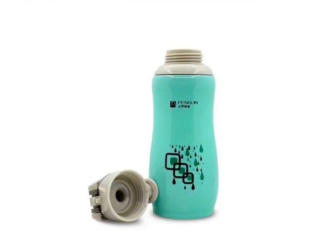 Sema Baby Penguen Kilitli Paslanmaz Çelik Bebek Termosu 600 Ml - Mavi - Image 3