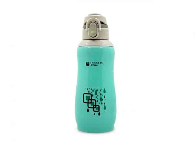 Sema Baby Penguen Kilitli Paslanmaz Çelik Bebek Termosu 600 Ml - Mavi