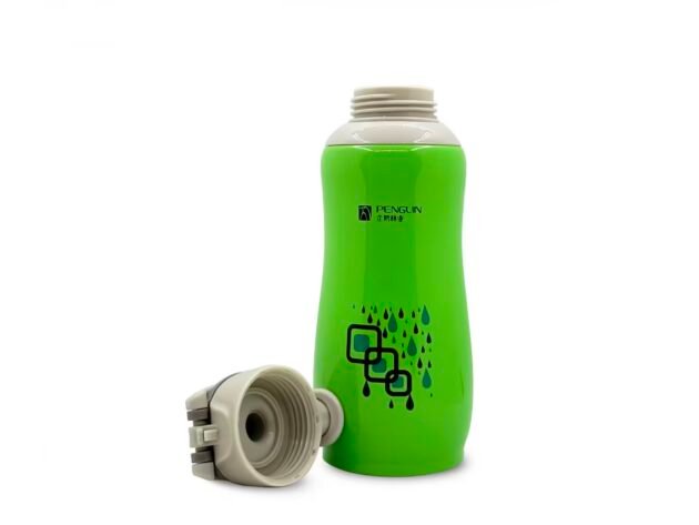Sema Baby Penguen Kilitli Paslanmaz Çelik Bebek Termosu 600 Ml - Yeşil - Image 3