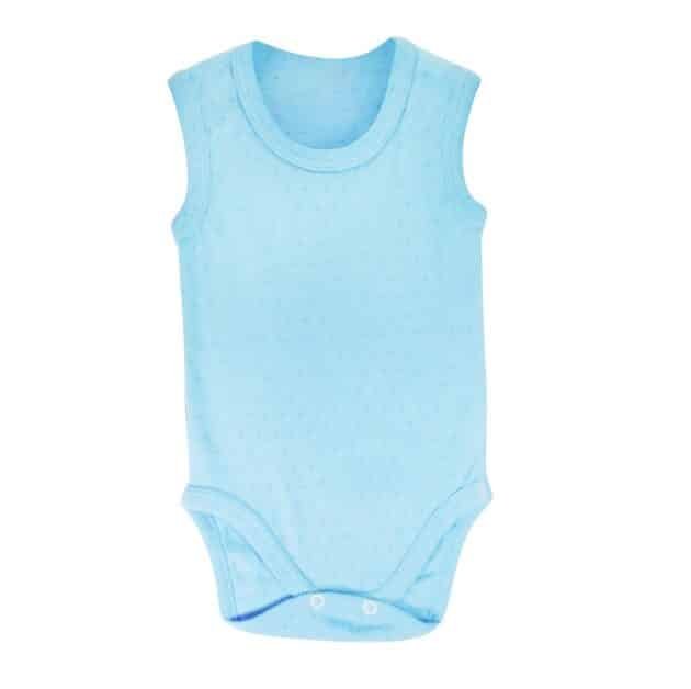 Sema Baby Jakarlı Askılı Badi (Body) - Mavi 0-3 Ay