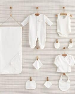 Bebbek 10'lu Hastane Çıkışı - Design Girl Çiçekli Beyaz