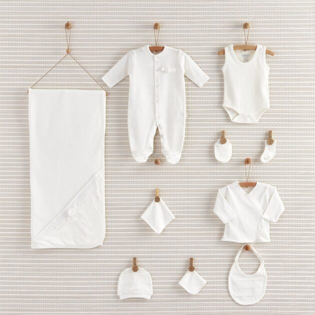 Bebbek 10'Lu Hastane Çıkışı - Design Girl Çiçekli Beyaz
