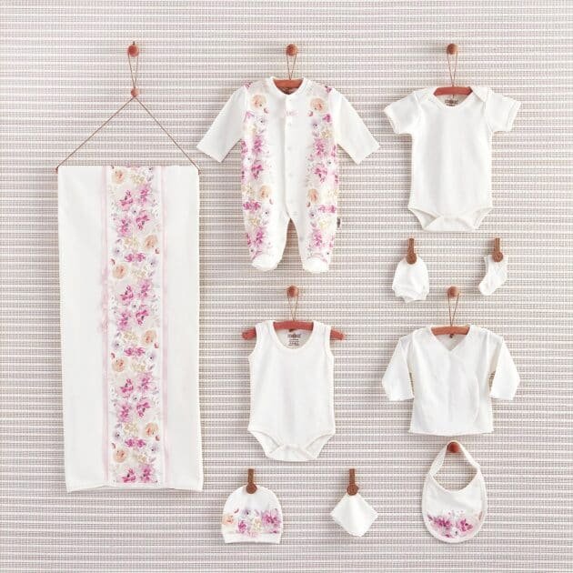 Bebbek 10'Lu Hastane Çıkışı - Romantic Flower Pembe