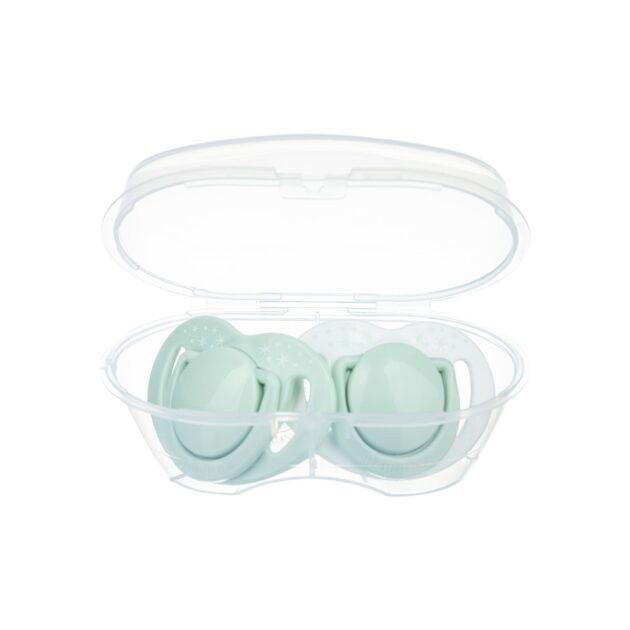 Mamajoo Sterilizasyon &Amp; Saklama Kutulu Powder Green Desenli İkili Ortodontik Emzik / 0 Ay+ - Image 4