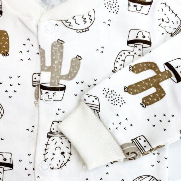 Sema Baby Sleeper Cactus Bebek Pijama Takımı 6-9 Ay - Ekru - Image 2