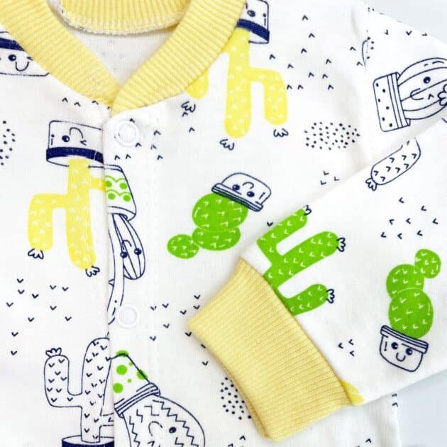 Sema Baby Sleeper Cactus Bebek Pijama Takımı 3-6 Ay - Sarı - Image 2