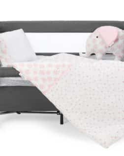 Sema Baby 6 Parça Lüks Park Yatak Bebek Uyku Seti - Pembe Fil