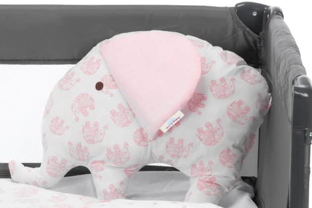 Sema Baby 6 Parça Lüks Park Yatak Bebek Uyku Seti - Pembe Fil - Image 3