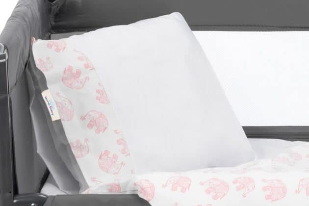 Sema Baby 6 Parça Lüks Park Yatak Bebek Uyku Seti - Pembe Fil - Image 4