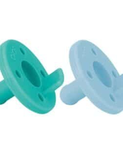 Oioi Ortodontik Silikon 2 li Emzik - Aqua Green & Mineral Blue