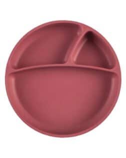 OiOi Porsiyon Vakum Tabanlı Silikon Tabak  - Velvet Rose