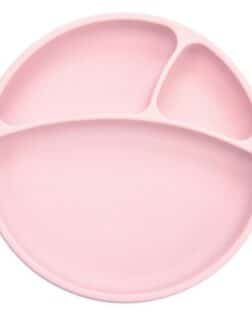 OiOi Porsiyon Vakum Tabanlı Silikon Tabak  - Pinky Pink