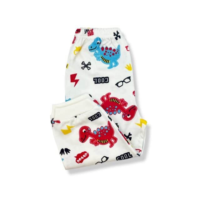 Sema Baby Sevimli Dino Bebek Pijama Takımı 0-3 Ay ( Kırmızı - Mavi ) - Image 3