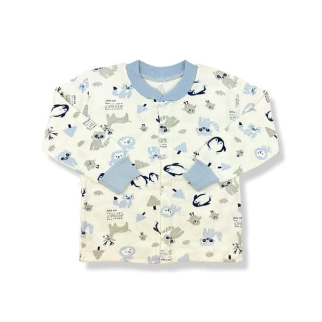 Sema Baby Happy Animals Bebek Pijama Takımı Mavi 3-6 Ay - Image 2