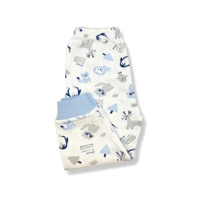 Sema Baby Happy Animals Bebek Pijama Takımı Mavi 3-6 Ay - Image 3