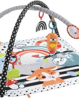 Fisher Price Neşeli Hayvanlar 3'ü 1 Arada Jimnastik Merkezi Oyun Halısı