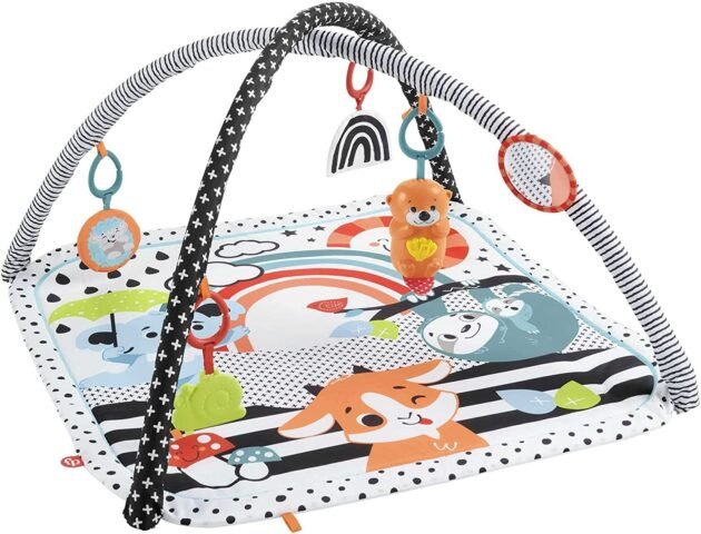 Fisher Price Neşeli Hayvanlar 3'Ü 1 Arada Jimnastik Merkezi Oyun Halısı
