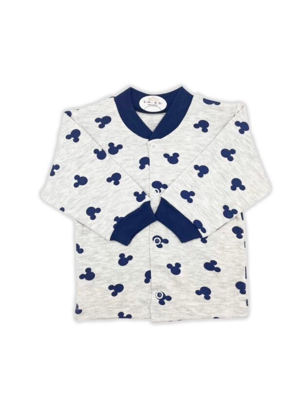 Sema Baby Mickey Mouse Bebek Pijama Takımı - Gri &Amp; Lacivert 6-9 Ay - Image 2