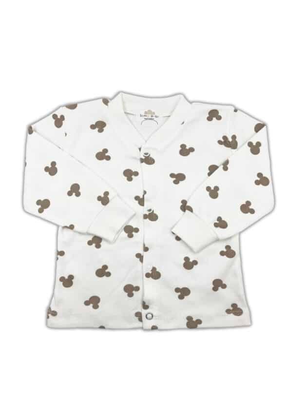 Sema Baby Mickey Mouse Bebek Pijama Takımı - Ekru 6-9 Ay - Image 2