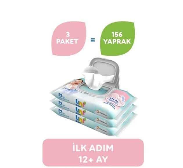 Uni Baby İlk Adım Bebek Islak Mendil 12+ Ay 3X52 Adet - Image 2