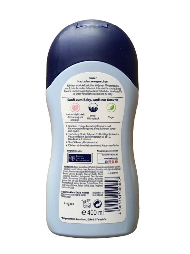 Bübchen Yenidoğan Hassas Ciltler Için Göz Yakmayan Şampuan &Amp; Duş Kremi 400 Ml - Image 2