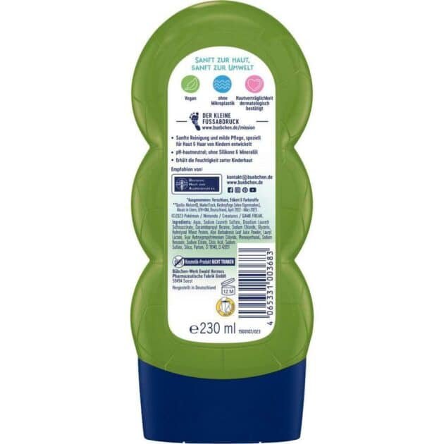 Bübchen Çocuk Şampuan&Amp;Duş Jeli 2 In 1 Pokemon Bulbasaur 230 Ml - Image 2