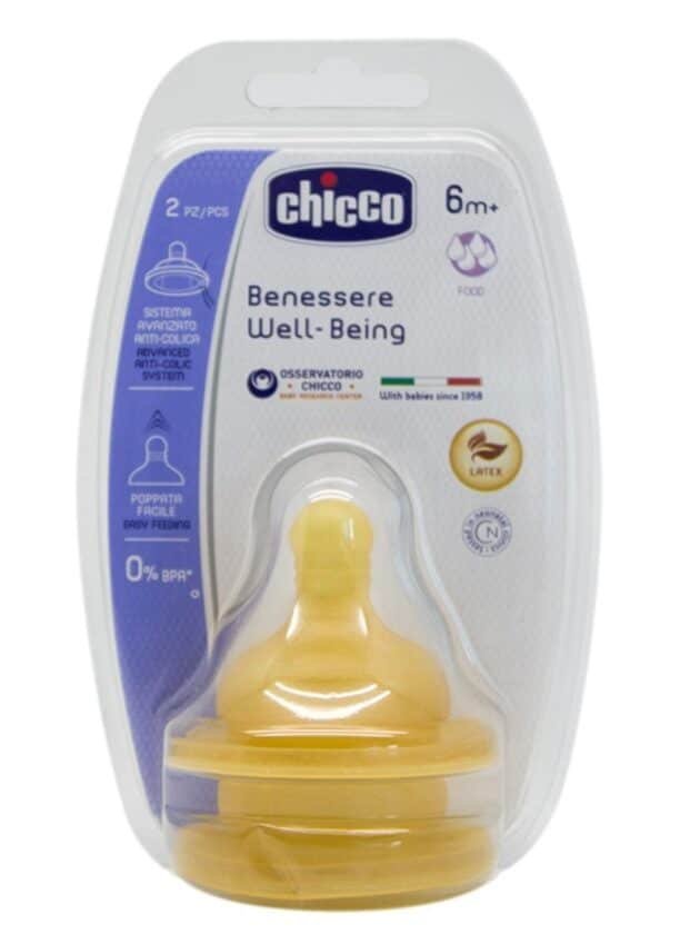 Chicco Biberon Emziği 6 Ay +Mama Akış 2 Li Kauçuk