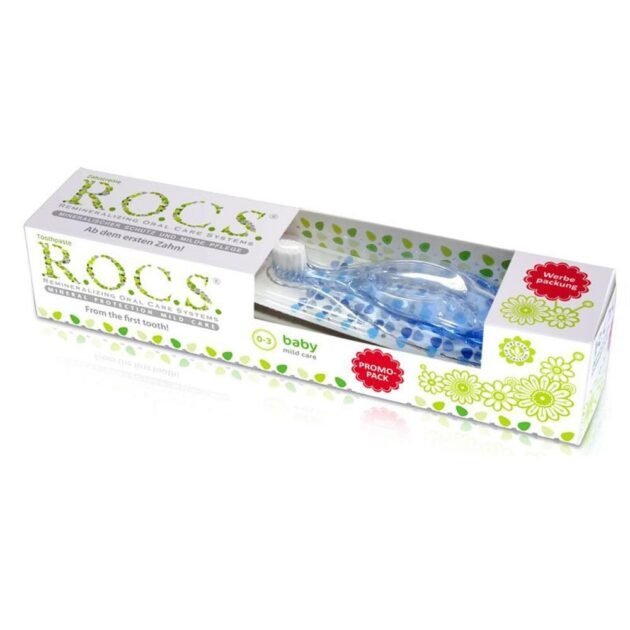 Rocs Baby Extra Yumuşak Diş Fırçası Ve Diş Macunu Seti (0-3 Yaş) - Image 2