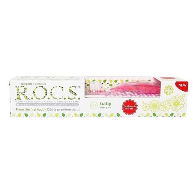 Rocs Baby Extra Yumuşak Diş Fırçası Ve Diş Macunu Seti (0-3 Yaş) - Image 3