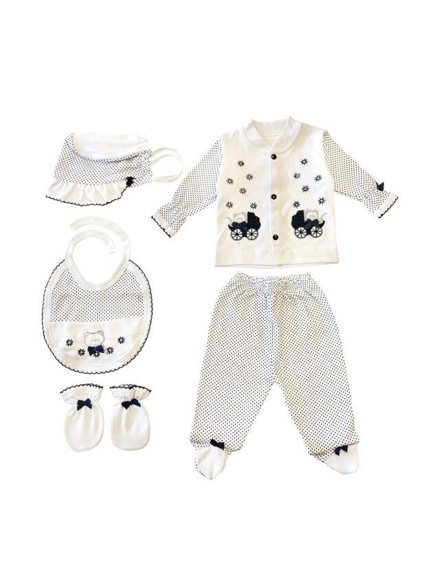 Sema Baby 5'Li Premature Puanlı Set - Mavi