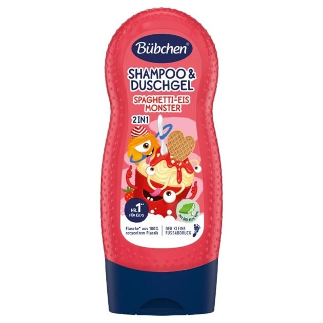 Bübchen Çocuk Şampuan&Amp;Duş Jeli 2 In 1 Spaghetti-Eis Monster 230 Ml