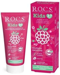 Rocs Junior Ahududu Smoothie 3-7 Yaş Florürsüz Diş Macunu 45 ml