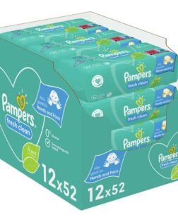Prima Pampers Baby Yenidoğan Fresh Clean Islak Havlu 52x12 Adet (624 Yaprak)